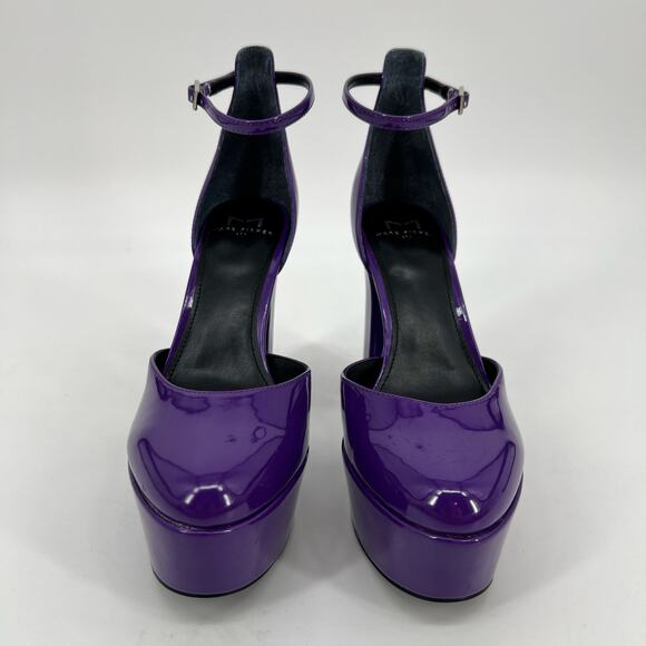 Marc Fisher Lucah Ankle Strap Platform Pump Womens 7.5M Purple Patent Leather - Picture 2 of 10